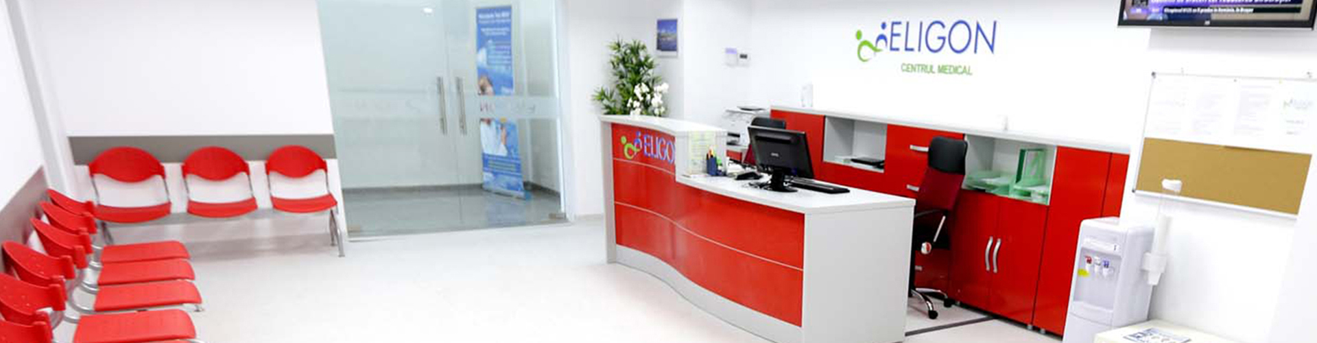 Interior clinică ELIGON - recepție modernă